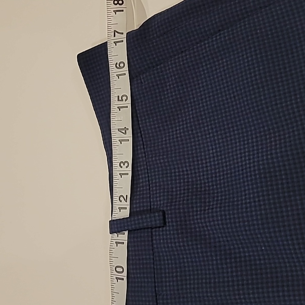 Theory Mini Check Dress Pants Navy Black 32/34 - Picture 10 of 11